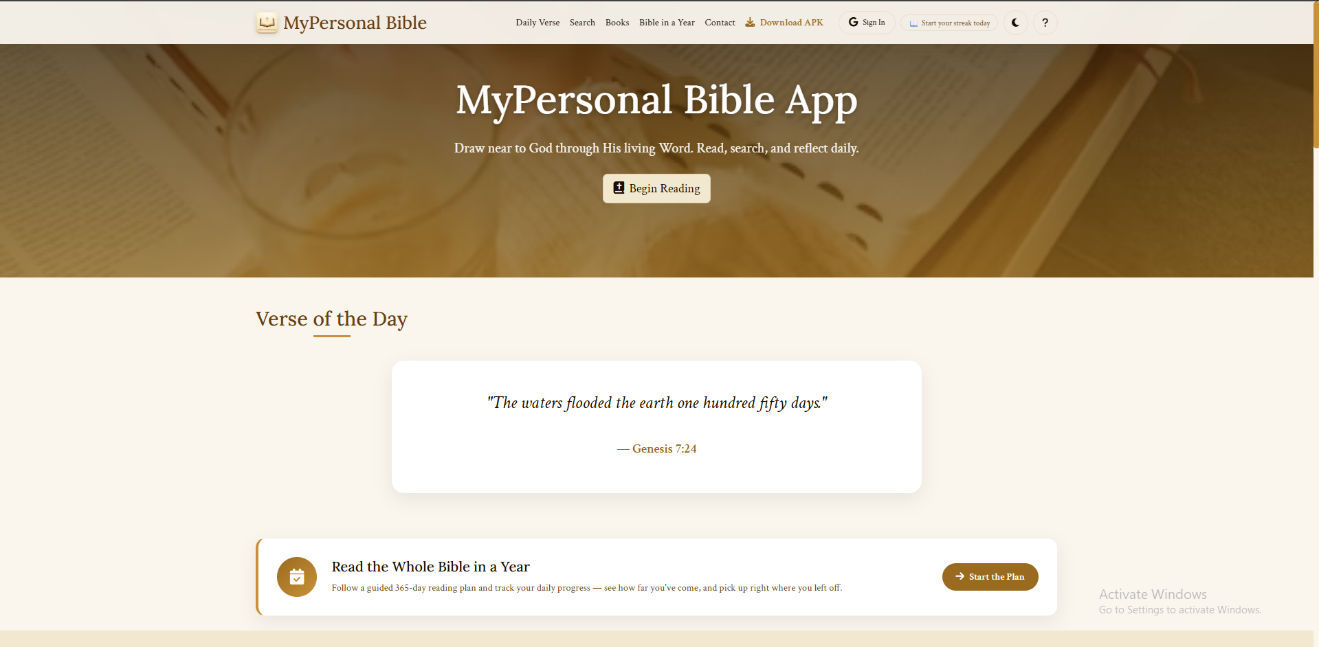 MyPersonalBible on Desktop